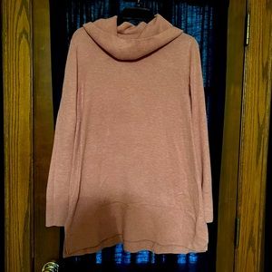 Pink cowl neck sweater